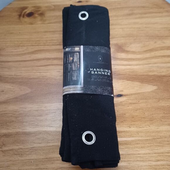 Hanging Canvas Banner Black "Happy Halloween" 10"x69" Target Bullseye 2023 - Picture 3 of 7